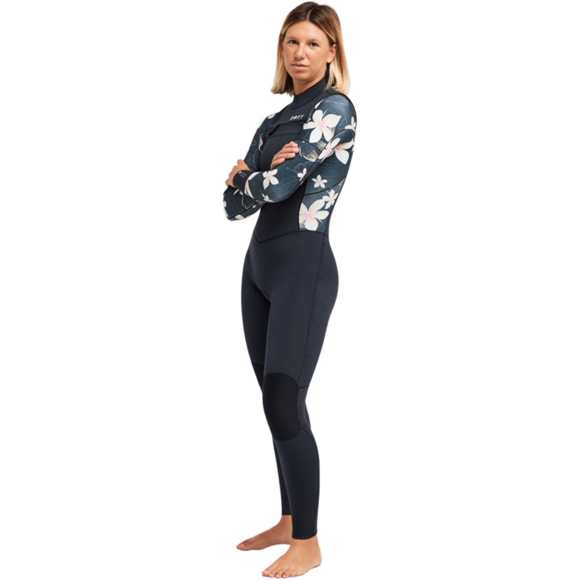 2026 Roxy Womens Swell Natural 5/4mm Chest Zip Wetsuit 26BW213510 - Hibiscus Real